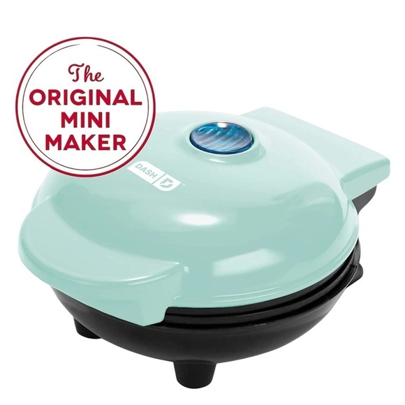 Dash Mini Maker: Aqua Mini Waffle Maker Machine - Pre-owned In Box - Picture 1 of 16